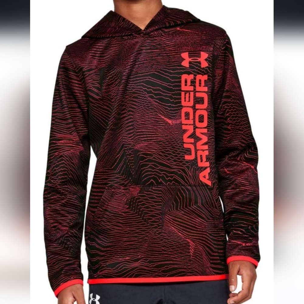 Under Armour boys medium black and‎ orange hoodie